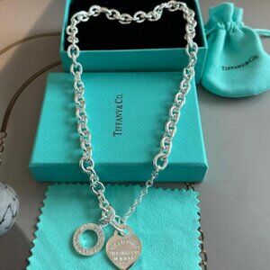 Tiffany & Co. Return to Tiffany Heart Tag Toggle Necklace Silver 925